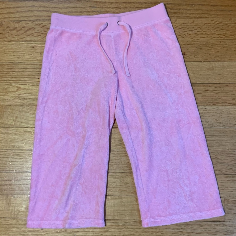 Juicy Couture Pam & Gela Terrycloth Velour Tracksuit Sweatpants Pink Girls 10